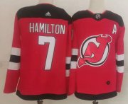 Wholesale Cheap Men's New Jersey Devils #7 Dougie Hamilton Red Authentic Jersey