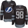 Wholesale Cheap Adidas Lightning #98 Mikhail Sergachev Black 1917-2017 100th Anniversary Stitched NHL Jersey
