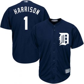 Wholesale Cheap Tigers #1 Josh Harrison Navy Blue New Cool Base Stitched MLB Jersey