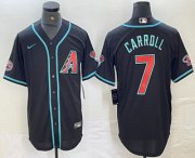 Cheap Men's Arizona Diamondbacks #7 Corbin Carroll Black 2024 Stitched Cool Base Nike Jersey