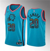 Wholesale Cheap Men's Phoenix Suns #20 Toumani Camara Blue 2023 Draft City Edition Stitched Basketball Jersey
