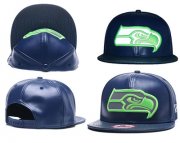 Wholesale Cheap NFL Seahawks Seahawks Team Logo Navy Reflective Adjustable Hat A26