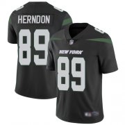 Wholesale Cheap Nike Jets #89 Chris Herndon Black Alternate Men's Stitched NFL Vapor Untouchable Limited Jersey