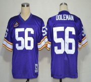 Wholesale Cheap Mitchell And Ness Hall of Fame 2012 Vikings #56 Chris Doleman Purple Stitched Throwback NFL Jersey
