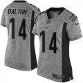 Wholesale Cheap Nike Bengals #14 Andy Dalton Gray Women's Stitched NFL Limited Gridiron Gray Jersey