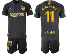 Wholesale Cheap Barcelona #11 O.Dembele Black Soccer Club Jersey