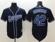 Wholesale Cheap Dodgers #42 Jackie Robinson Navy Blue New Cool Base Stitched MLB Jersey