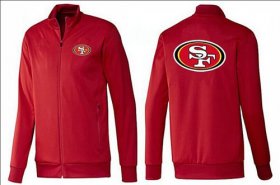 Wholesale Cheap NFL San Francisco 49ers Team Logo Jacket Red_1