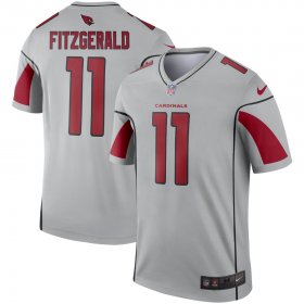 Wholesale Cheap Arizona Cardinals #11 Larry Fitzgerald Nike Inverted Legend Jersey Silver