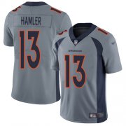 Wholesale Cheap Nike Broncos #13 KJ Hamler Gray Men's Stitched NFL Limited Inverted Legend Jersey