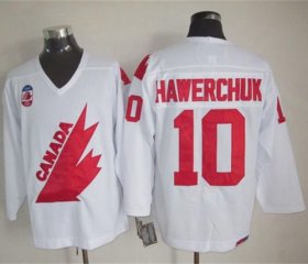 Wholesale Cheap Olympic 1991 CA. #10 Dale Hawerchuk White CCM Throwback Stitched NHL Jersey