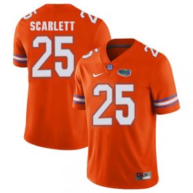 Wholesale Cheap Florida Gators Orange #25 Jordan Scarlett Football Player Performance Jersey