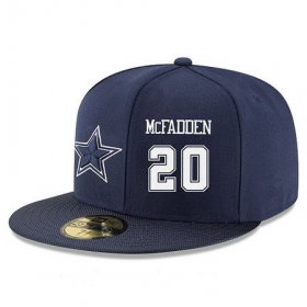 Wholesale Cheap Dallas Cowboys #20 Darren McFadden Snapback Cap NFL Player Navy Blue with White Number Stitched Hat