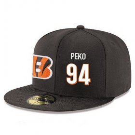 Wholesale Cheap Cincinnati Bengals #94 Domata Peko Snapback Cap NFL Player Black with White Number Stitched Hat