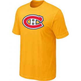 Wholesale Cheap Montreal Canadiens Big & Tall Logo Yellow NHL T-Shirt