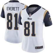 Wholesale Cheap Nike Rams #81 Gerald Everett White Women's Stitched NFL Vapor Untouchable Limited Jersey