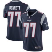 Wholesale Cheap Nike Patriots #77 Michael Bennett Navy Blue Team Color Men's Stitched NFL Vapor Untouchable Limited Jersey