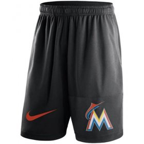 Wholesale Cheap Men\'s Miami Marlins Nike Black Dry Fly Shorts