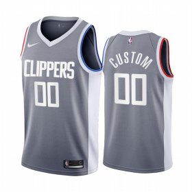 Wholesale Cheap Los Angeles Clippers Personalized Gray NBA Swingman 2020-21 Earned Edition Jersey