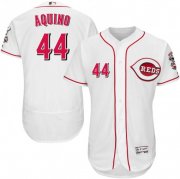 Wholesale Cheap Reds #44 Aristides Aquino White Flexbase Authentic Collection Stitched MLB Jersey