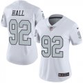 Wholesale Cheap Nike Raiders #92 P.J. Hall White Women's Stitched NFL Limited Rush Jersey