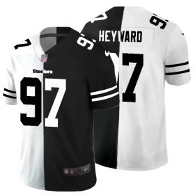 Cheap Pittsburgh Steelers #97 Cameron Heyward Men\'s Black V White Peace Split Nike Vapor Untouchable Limited NFL Jersey