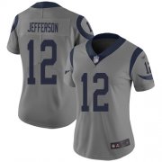 Wholesale Cheap Nike Rams #12 Van Jefferson Gray Women's Stitched NFL Limited Inverted Legend Jersey