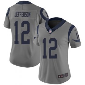 Wholesale Cheap Nike Rams #12 Van Jefferson Gray Women\'s Stitched NFL Limited Inverted Legend Jersey