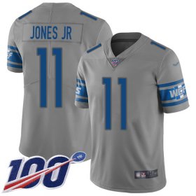 Wholesale Cheap Nike Lions #11 Marvin Jones Jr Gray Men\'s Stitched NFL Limited Inverted Legend 100th Season Jersey