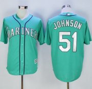 Wholesale Cheap Mariners #51 Randy Johnson Green New Cool Base Stitched MLB Jersey