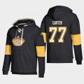 Wholesale Cheap Los Angeles Kings #77 Jeff Carter Black adidas Lace-Up Pullover Hoodie