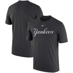 Wholesale Cheap New York Yankees Nike Batting Practice Logo Legend Performance T-Shirt Charcoal