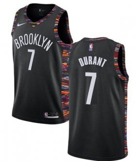 Wholesale Cheap Mens Brooklyn Nets #7 Kevin Durant Nike Black City Edition 2019-20 Jersey