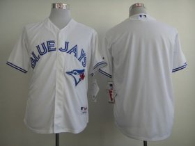 Wholesale Cheap Blue Jays Blank White Home Cool Base 2012 Stitched MLB Jersey