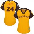 Wholesale Cheap Red Sox #24 David Price Gold 2016 All-Star American League Women's Stitched MLB Jersey