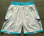 Wholesale Cheap Men's Charlotte Hornets White 2021 Brand Jordan Swingman Stitched NBA Shorts