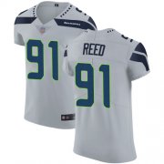 Wholesale Cheap Nike Seahawks #91 Jarran Reed Grey Alternate Men's Stitched NFL Vapor Untouchable Elite Jersey