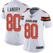 Wholesale Cheap Nike Browns #80 Jarvis Landry White Women's Stitched NFL Vapor Untouchable Limited Jersey