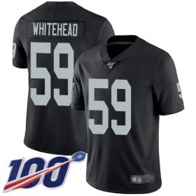 Wholesale Cheap Nike Raiders #59 Tahir Whitehead Black Team Color Men\'s Stitched NFL 100th Season Vapor Limited Jersey
