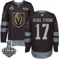 Wholesale Cheap Adidas Golden Knights #17 Vegas Strong Black 1917-2017 100th Anniversary 2018 Stanley Cup Final Stitched NHL Jersey