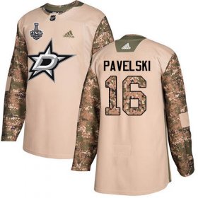 Cheap Adidas Stars #16 Joe Pavelski Camo Authentic 2017 Veterans Day Youth 2020 Stanley Cup Final Stitched NHL Jersey