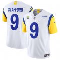 Wholesale Cheap Men's Los Angeles Rams #9 Matthew Stafford White 2023 F.U.S.E. With 4-Star C Patch Vapor Untouchable Limited Football Stitched Jersey