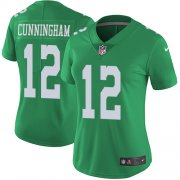 Wholesale Cheap Nike Eagles #12 Randall Cunningham Green Women's Stitched NFL Limited Rush Jersey