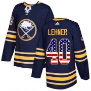 Wholesale Cheap Adidas Sabres #40 Robin Lehner Navy Blue Home Authentic USA Flag Stitched NHL Jersey