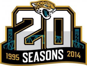 Wholesale Cheap Stitched NFL Jacksonville Jaguars 1995-2014 20TH Season Jersey Patch