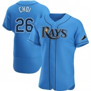 Wholesale Cheap Men's Tampa Bay Rays #26 Ji-Man Choi Light Blue Alternate Nike Jersey