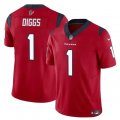 Cheap Youth Houston Texans #1 Stefon Diggs Red 2024 F.U.S.E Vapor Untouchable Limited Stitched Football Jersey