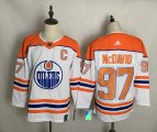Wholesale Cheap Men's Edmonton Oilers #97 Connor McDavid White 2021 Retro Stitched NHL Jersey