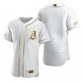 Wholesale Cheap Detroit Tigers Blank White Nike Men\'s Authentic Golden Edition MLB Jersey