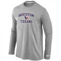 Wholesale Cheap Nike Houston Texans Heart & Soul Long Sleeve T-Shirt Grey
